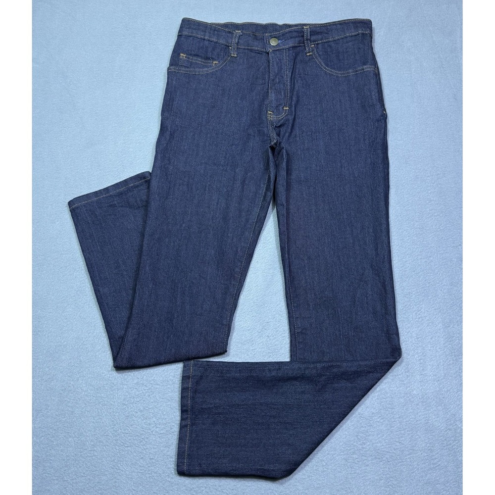 Blue Delta Jeans Mens 30x30 Straight Slim Dark Wash Indigo Normcore USA
